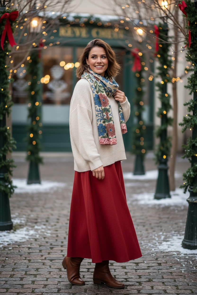 Jardin Provencale Blush Long Silk Scarf