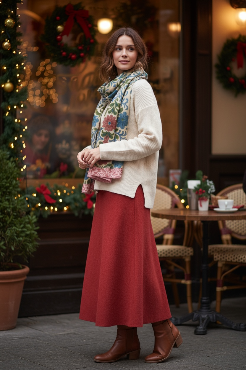 Jardin Provencale Blush Long Silk Scarf