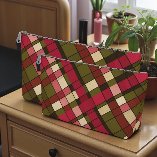 Plaid Harvest Makeup Bag