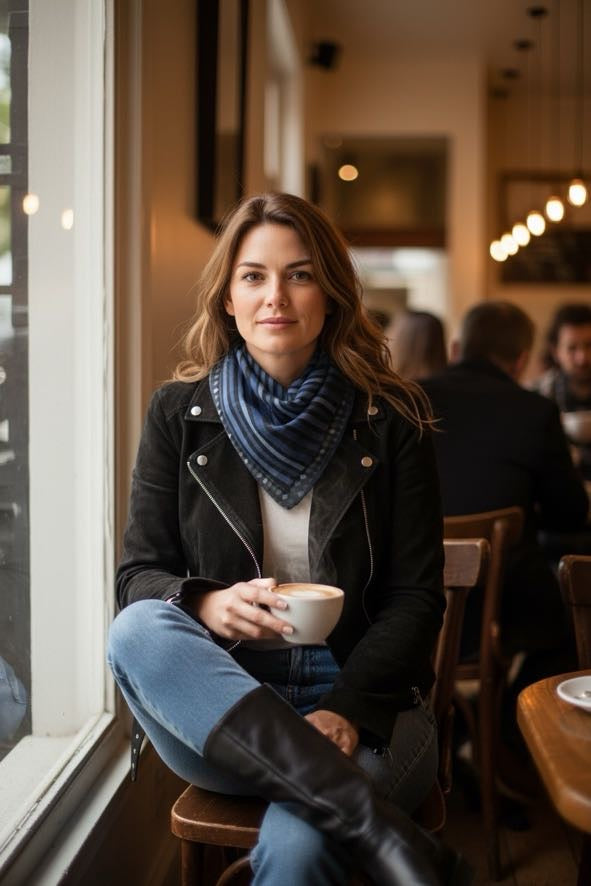 Twilight Bands Silk Square Scarf