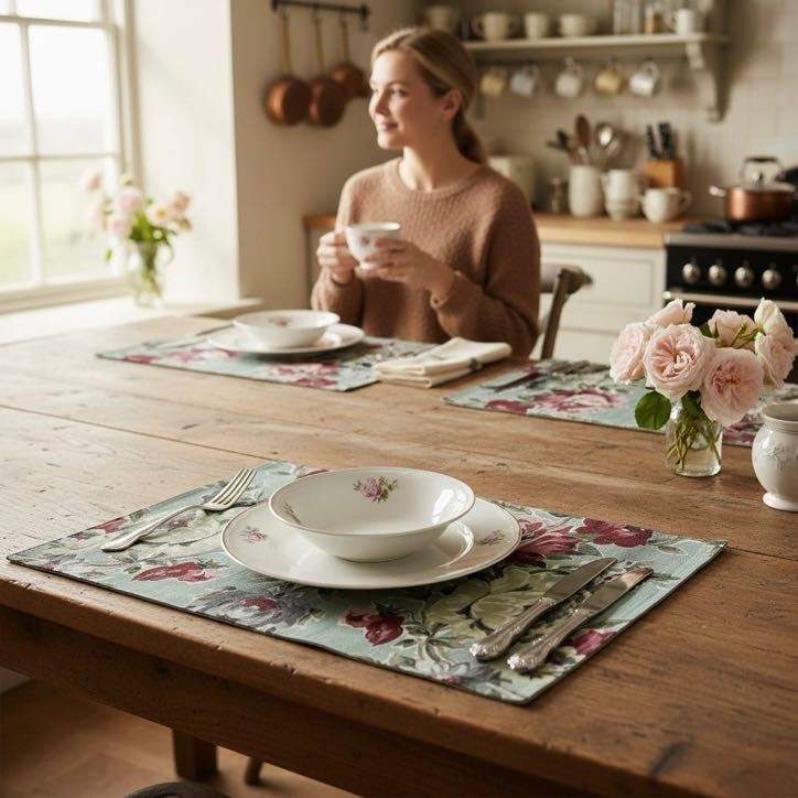 Seafoam Roses Placemats