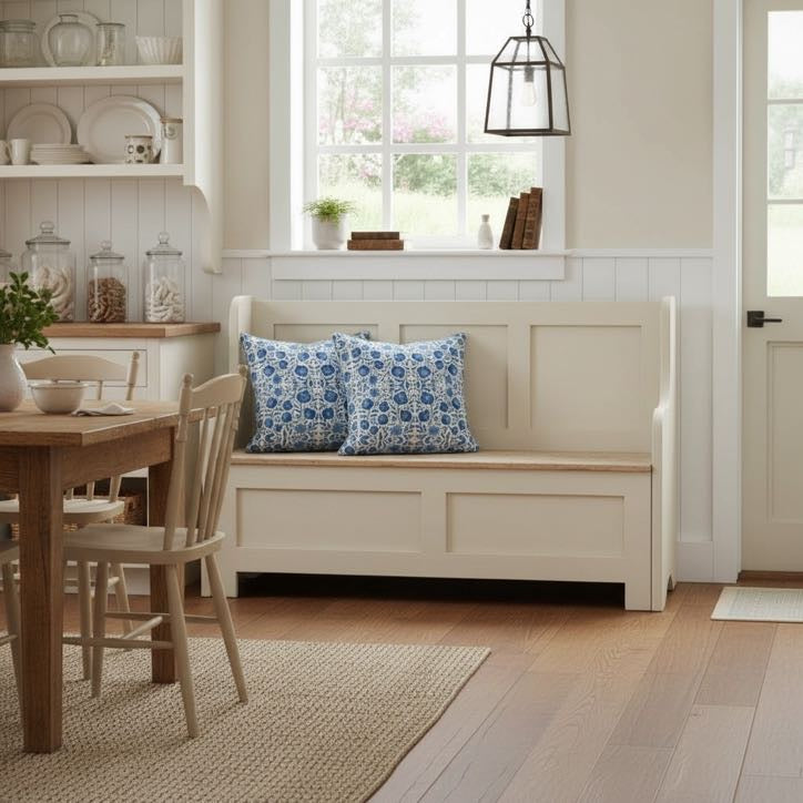 Blue Pomegranates 22 x 22 Pillow Cover