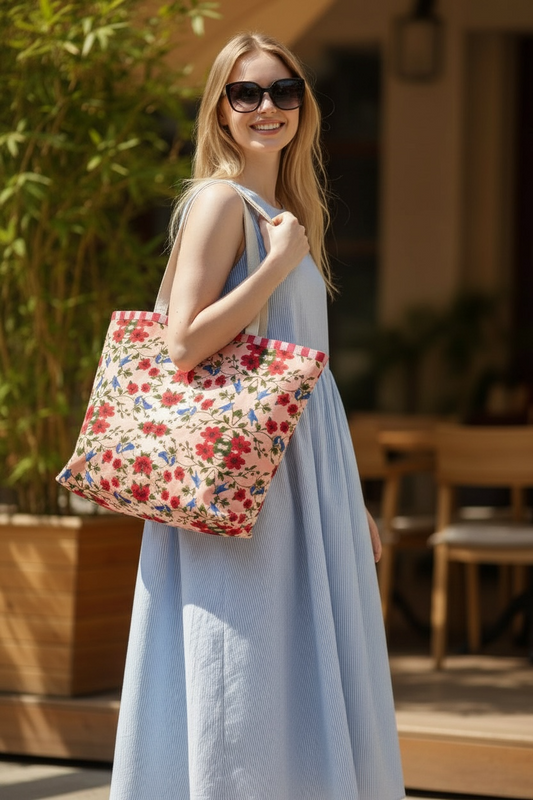 Songbird Bloom Pink Tote