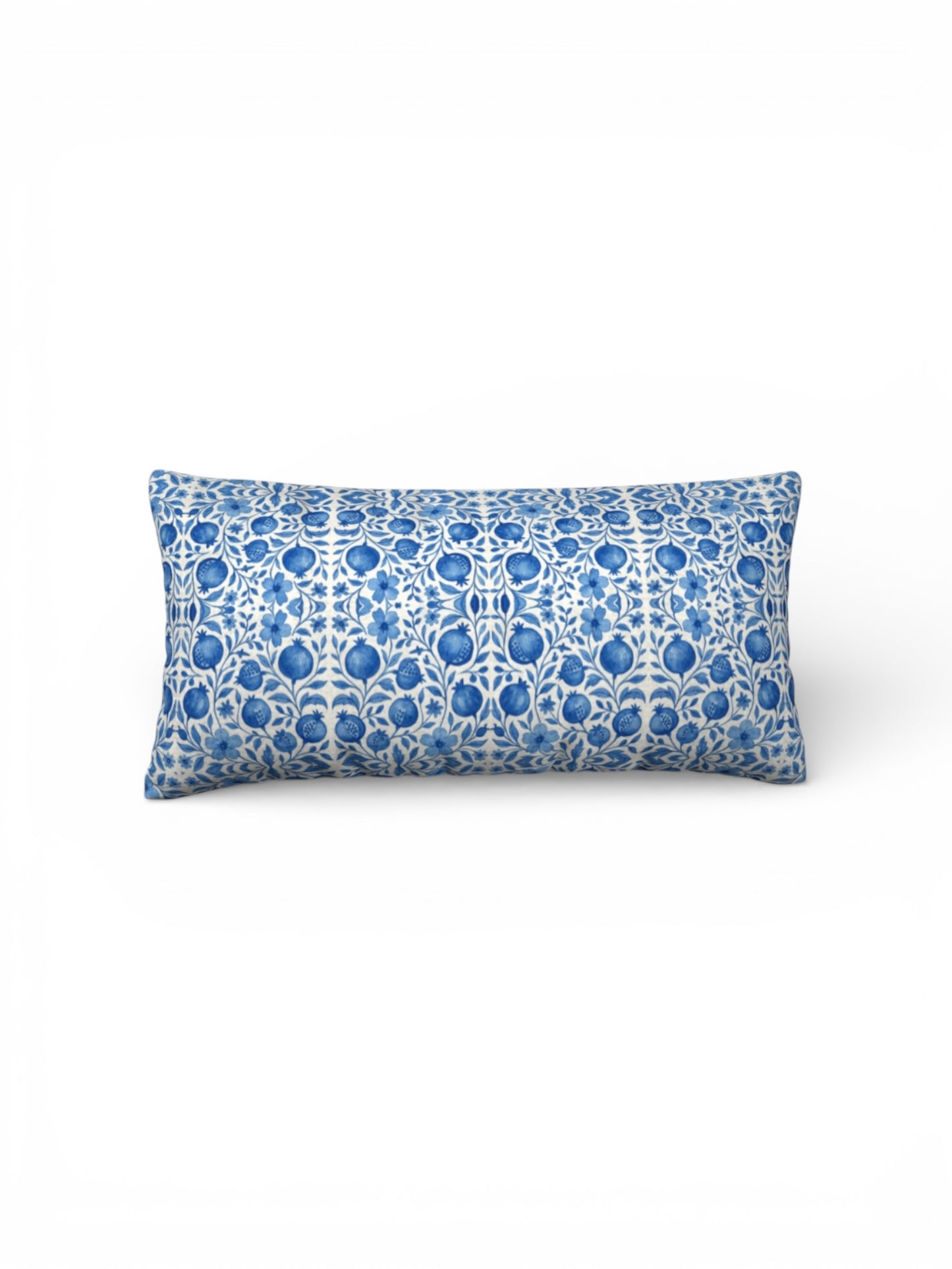Blue Pomegranates 12x 24 Pillow Cover