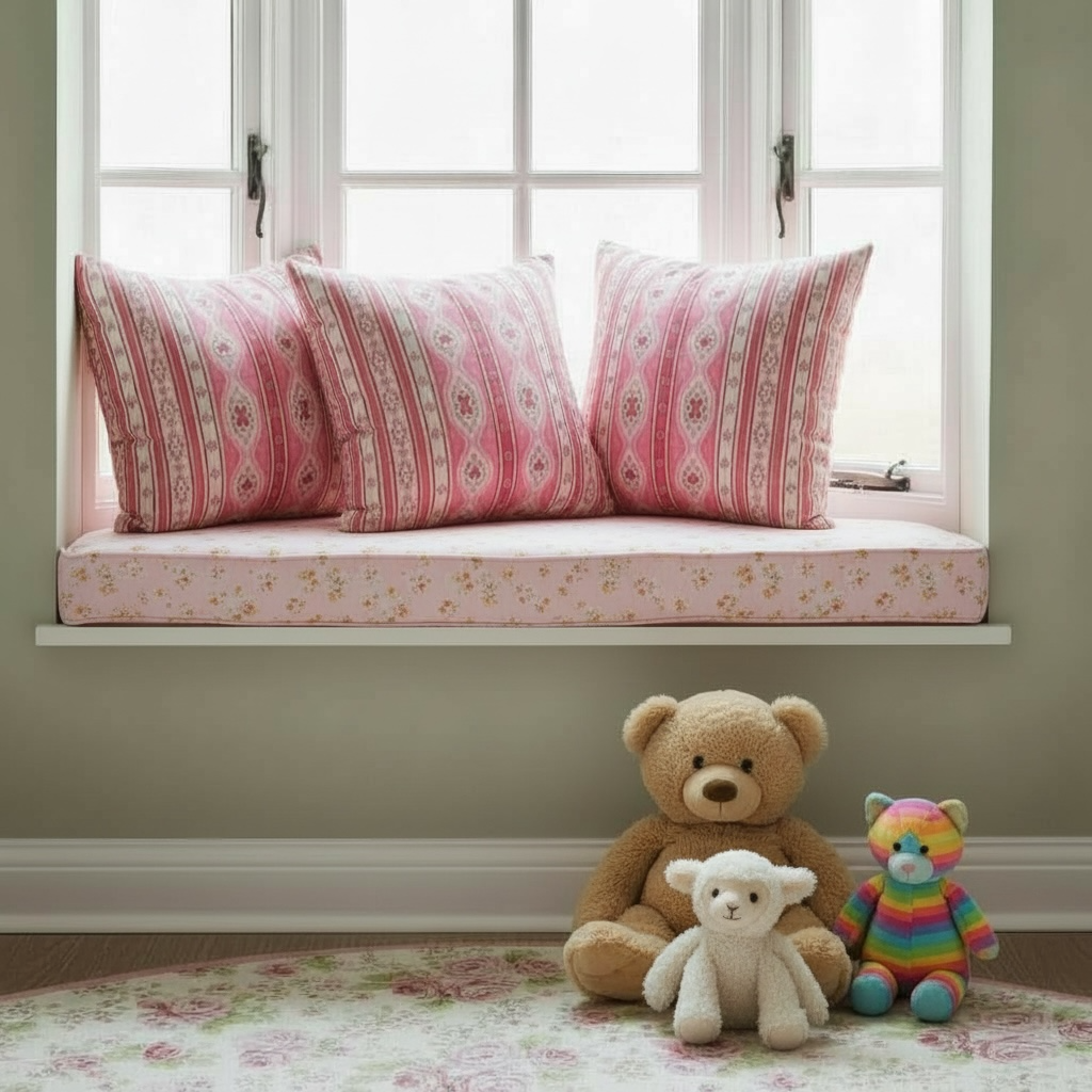 Sweetheart Folk Stripe 18" x 18" Pillow Cover