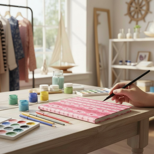 Sweetheart Folk Stripe Notebook