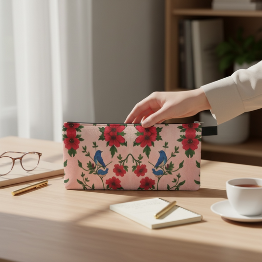 Songbird Bloom Pink Pencil Case