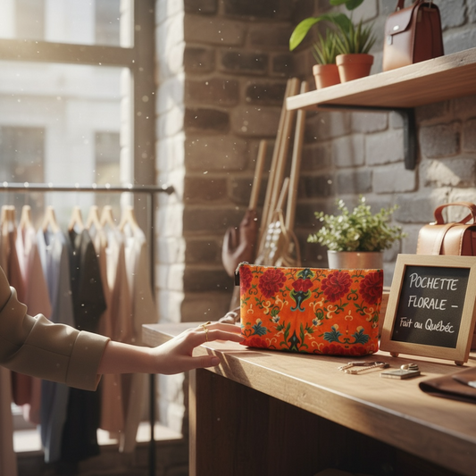 Marquesa Peonies Tangerine Makeup Bag