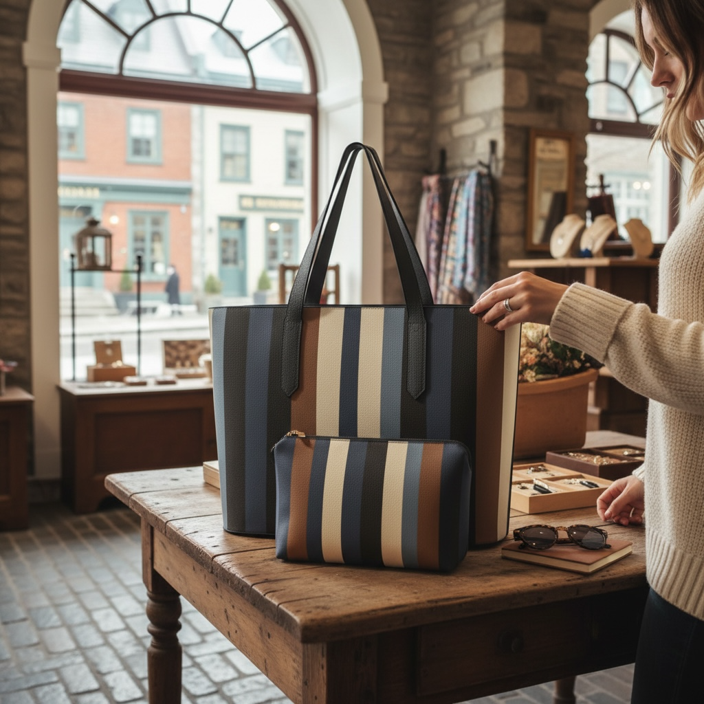 Midnight Timber Set: Vegan Leather Tote & Clutch Wristlet