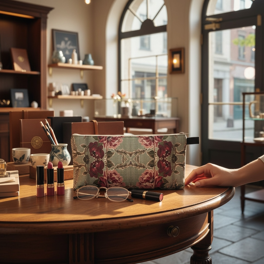 Sea Foam Roses Pencil Case