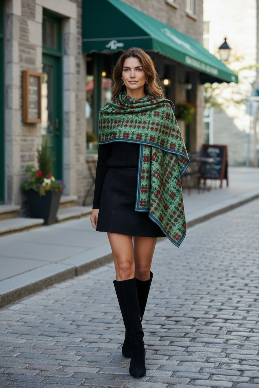 Marquesa Peonies Mint Sink Long Scarf