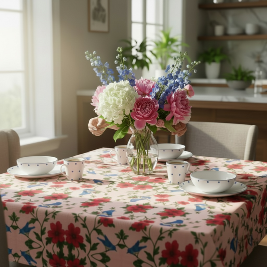 Songbird Bloom Pink 60 x 60 Tablecloth