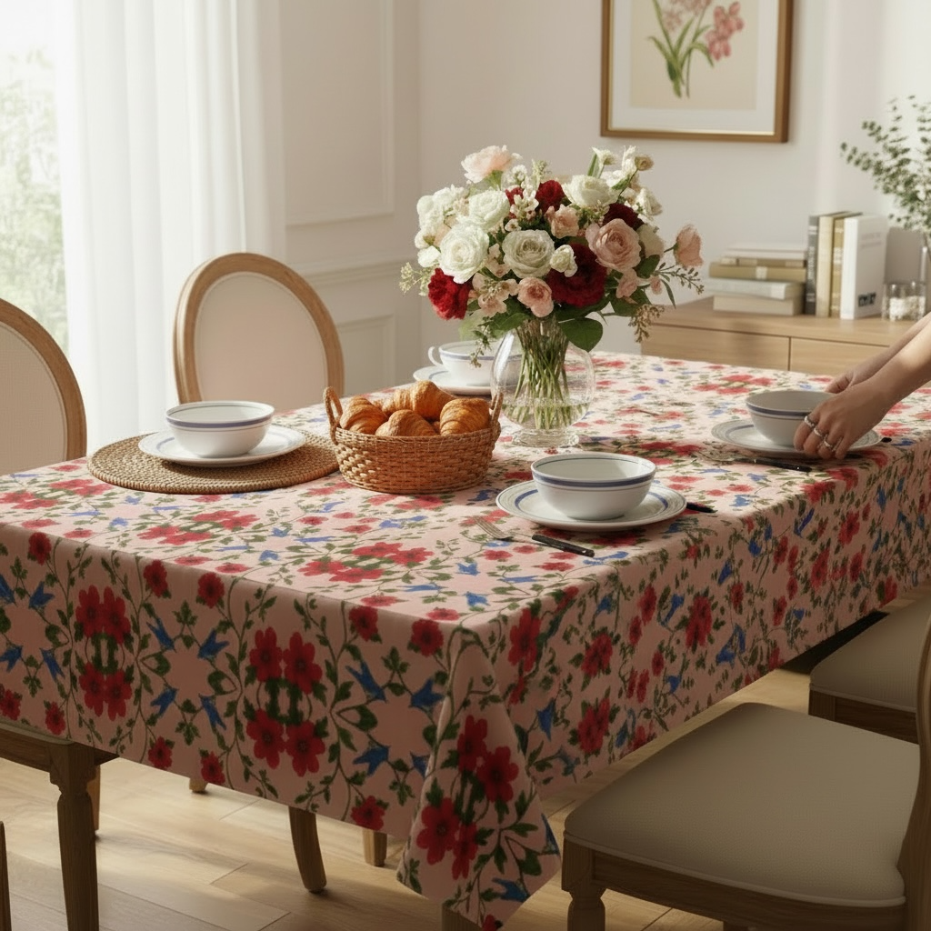 Songbird Bloom Pink 60 x 60 Tablecloth