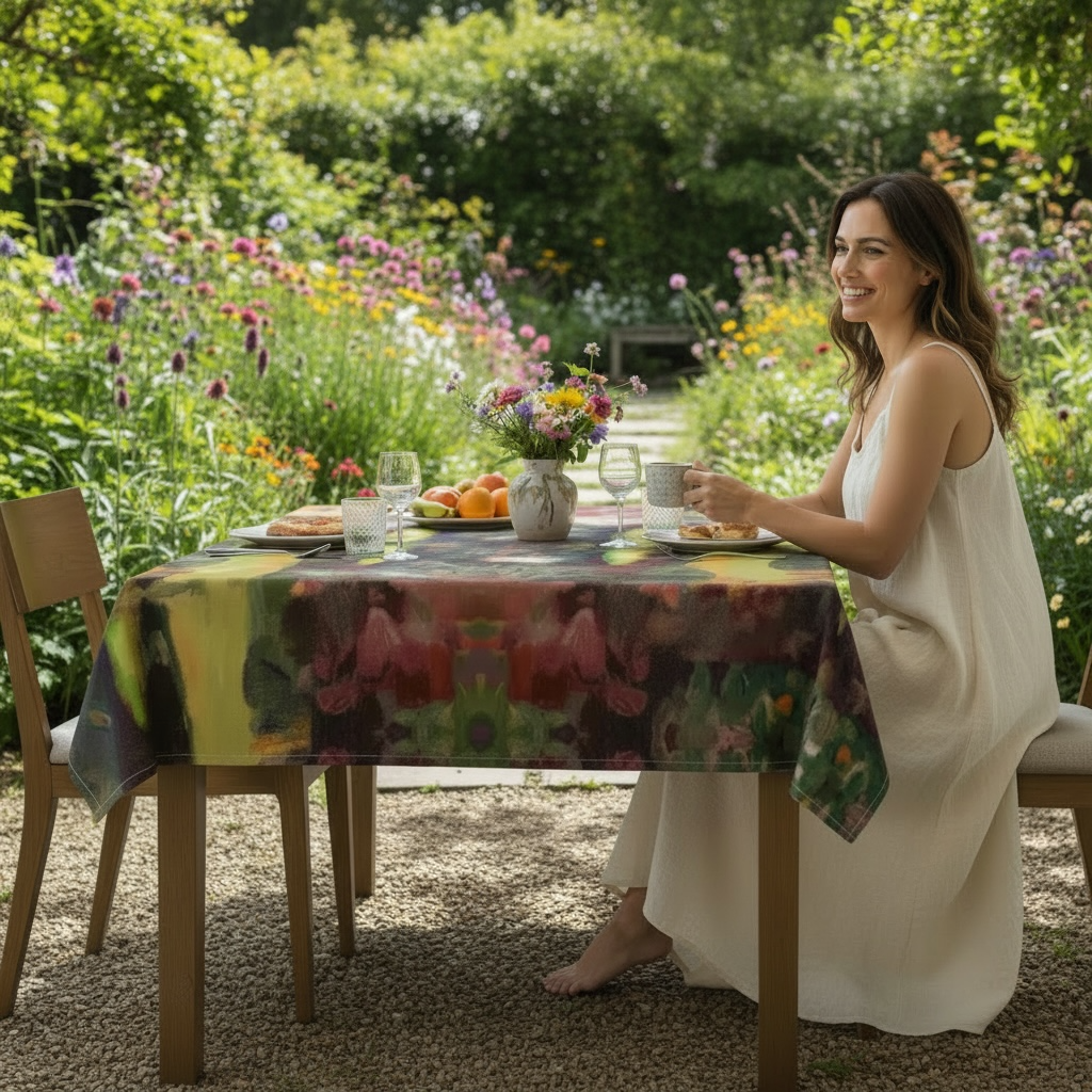 Giverny Gardens 60 x 60 Tablecloth