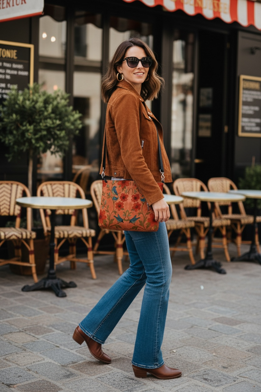 Songbird Bloom Terracotta Cross Body Bag