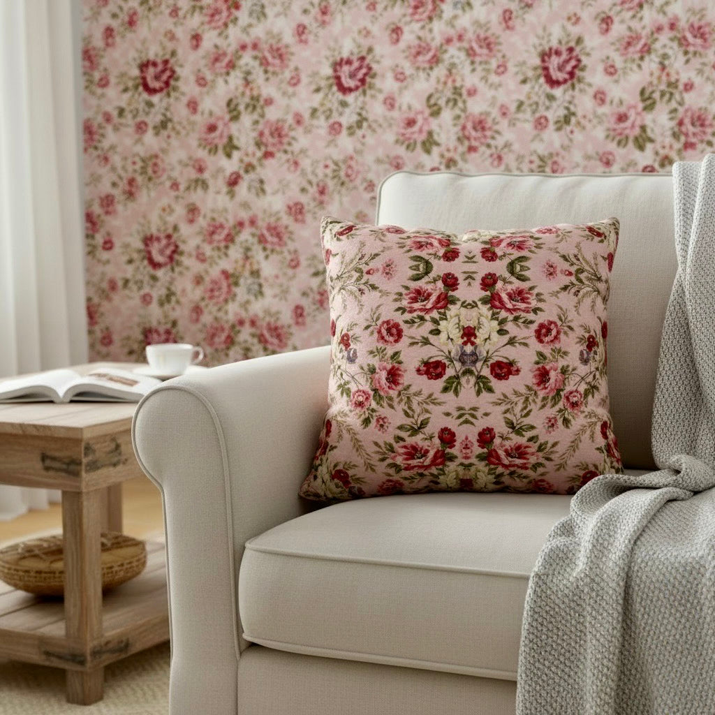 Rose Trellis 22 x 22 Pillow Cover