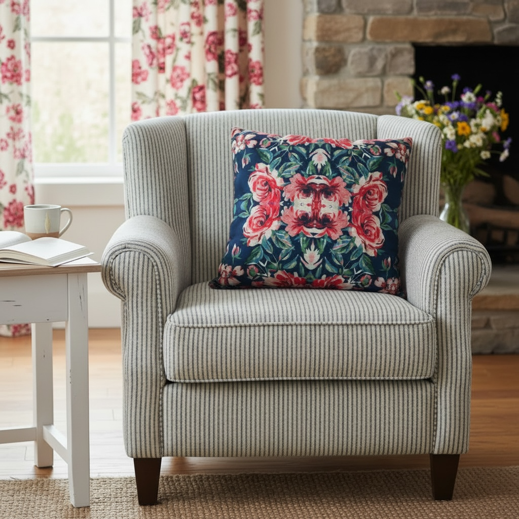 Harbor Roses 22 x 22 Pillow Cover