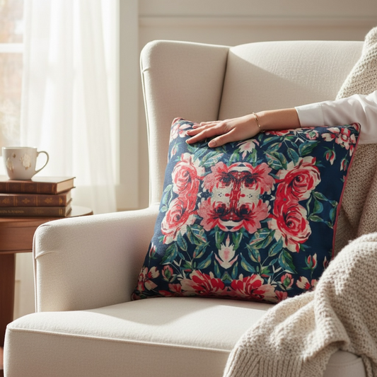 Harbor Roses 22 x 22 Pillow Cover