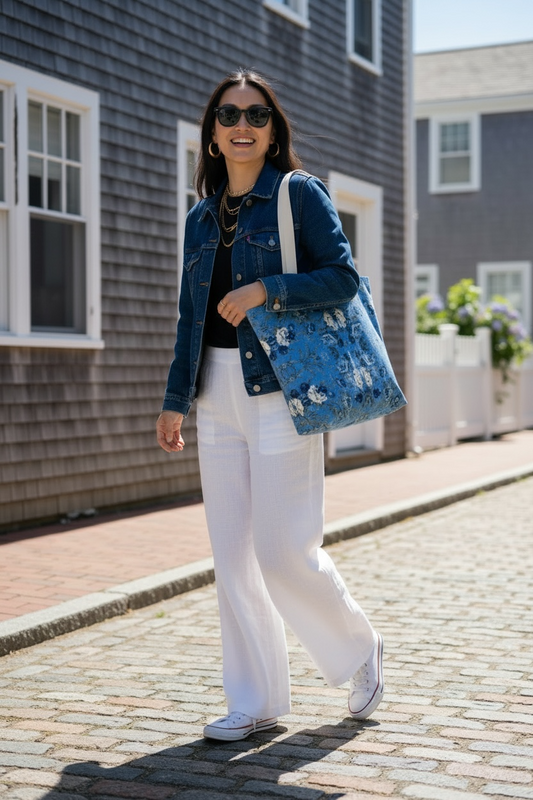 Blue Manor Bloom Tote Bag