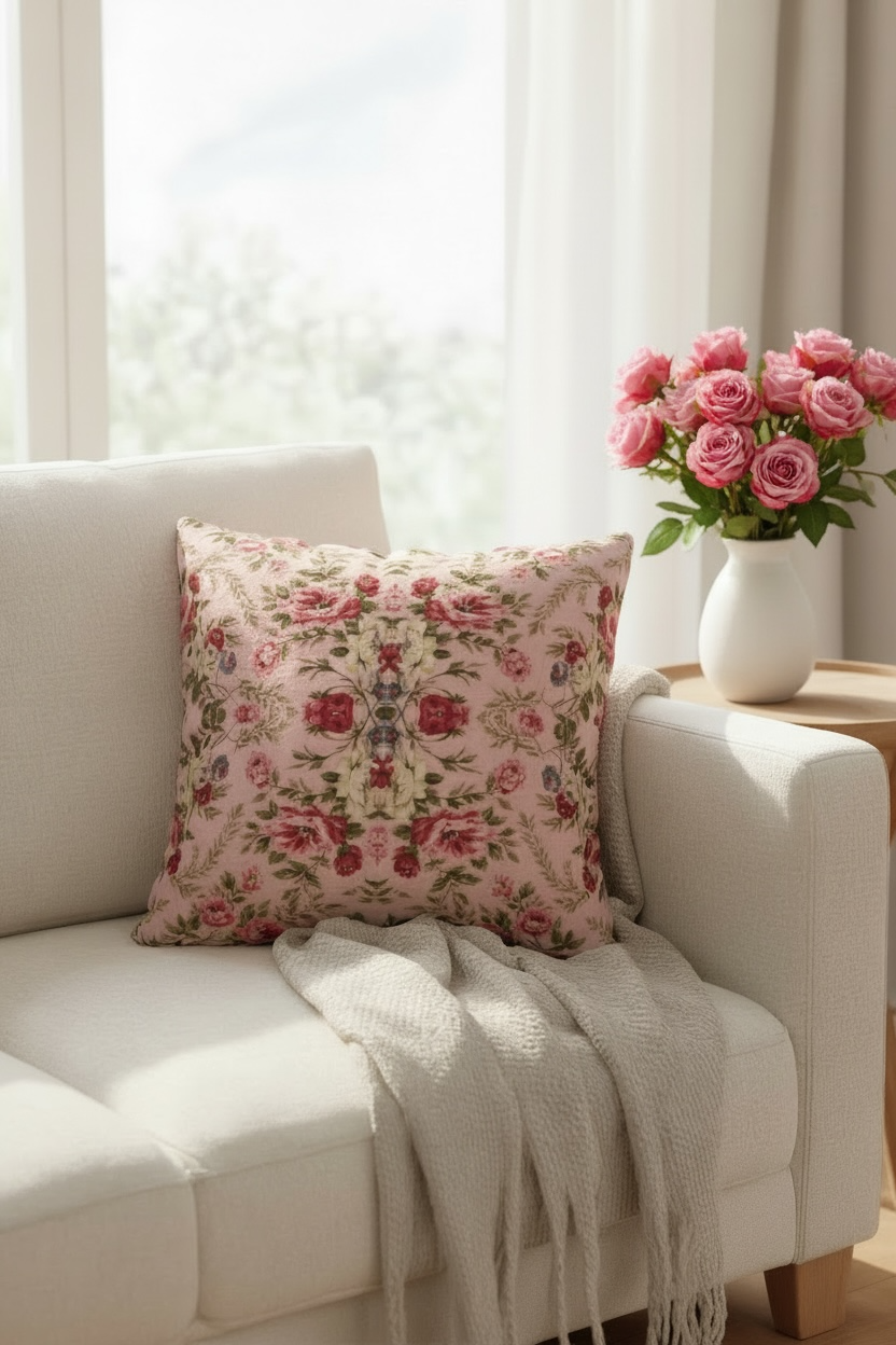 Rose Trellis 22 x 22 Pillow Cover