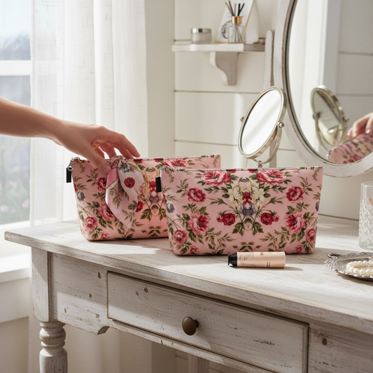 Rose Trellis Makeup Bag