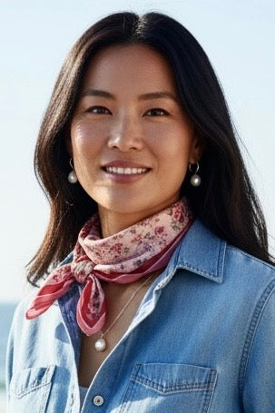 Rose Trellis Silk Square Scarf