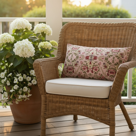 Rose Trellis 24 x 12 Pillow Cover