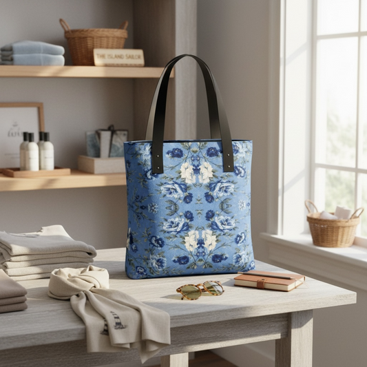 Blue Manor Bloom Market Tote Bag