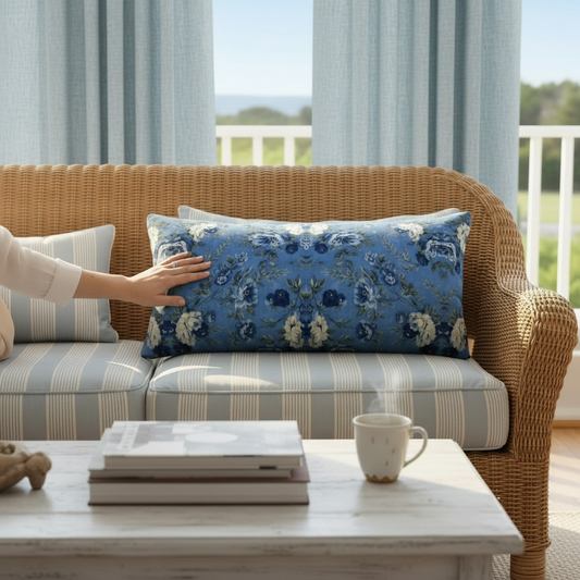 Blue Manor Bloom 24 x 12 Pillow Cover