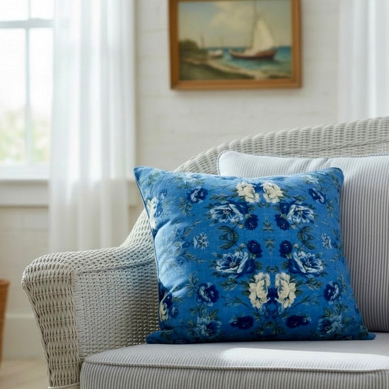 Blue Manor Bloom 18 x 18 Pillow Cover