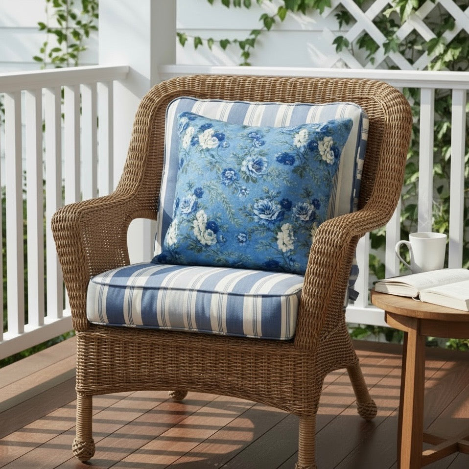 Blue Manor Bloom 18 x 18 Pillow Cover