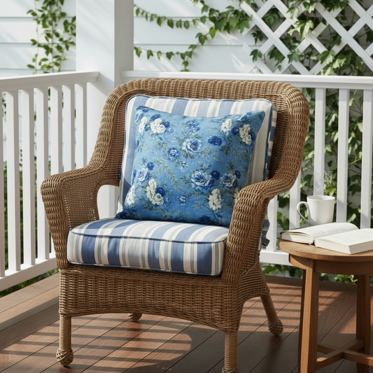 Blue Manor Bloom 18 x 18 Pillow Cover