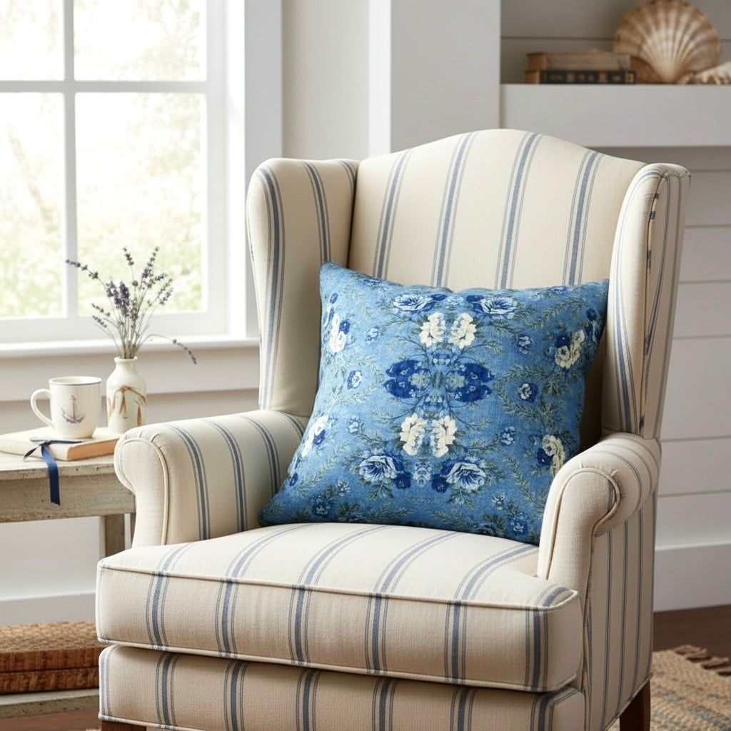 Blue Manor Bloom 22 x 22 Pillow Cover