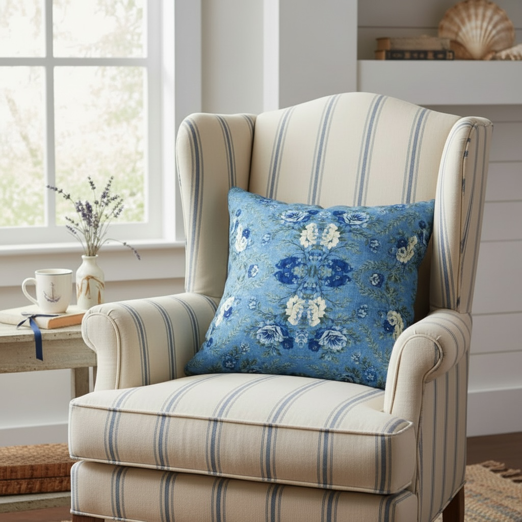 Blue Manor Bloom 22 x 22 Pillow Cover