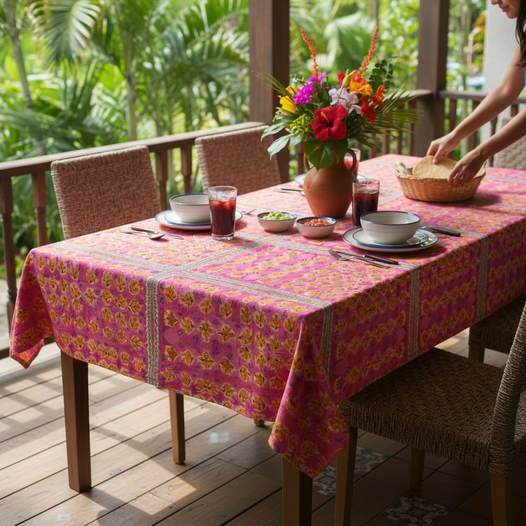 Pink Botanique 60 x 90 Tablecloth