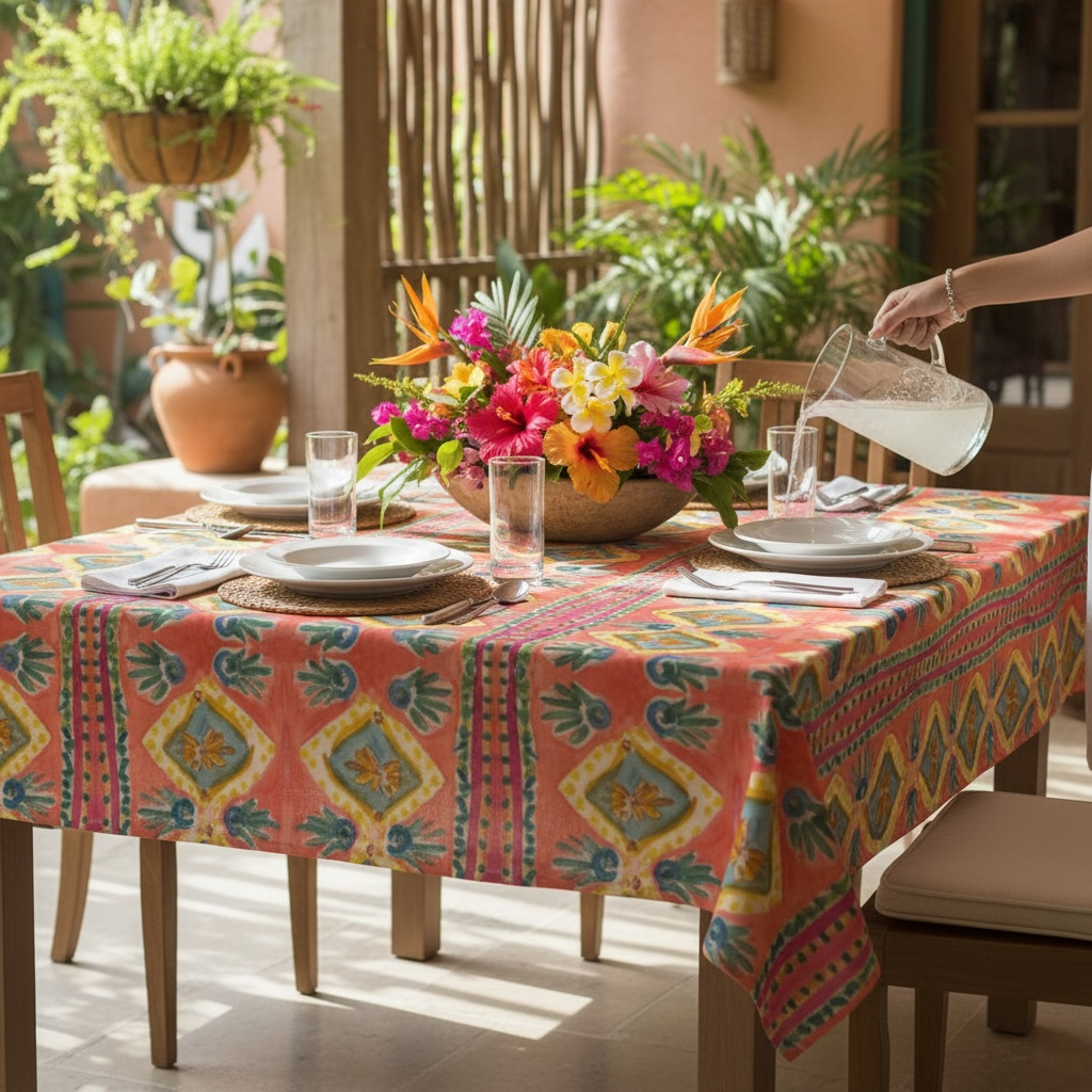 Island Diamonds 60 x 60 Tablecloth