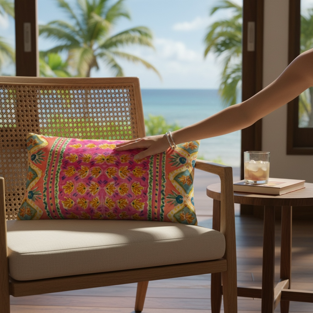 Coral Caravan 24 x 12 Pillow Cover