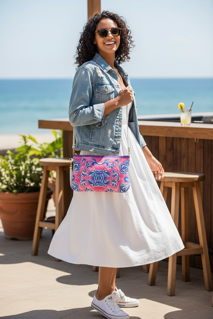 Tropique Provencale Vegan Leather Crossbody Bag