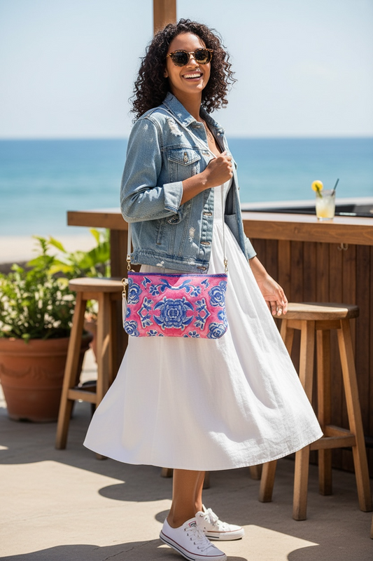 Tropique Provencale Vegan Leather Crossbody Bag