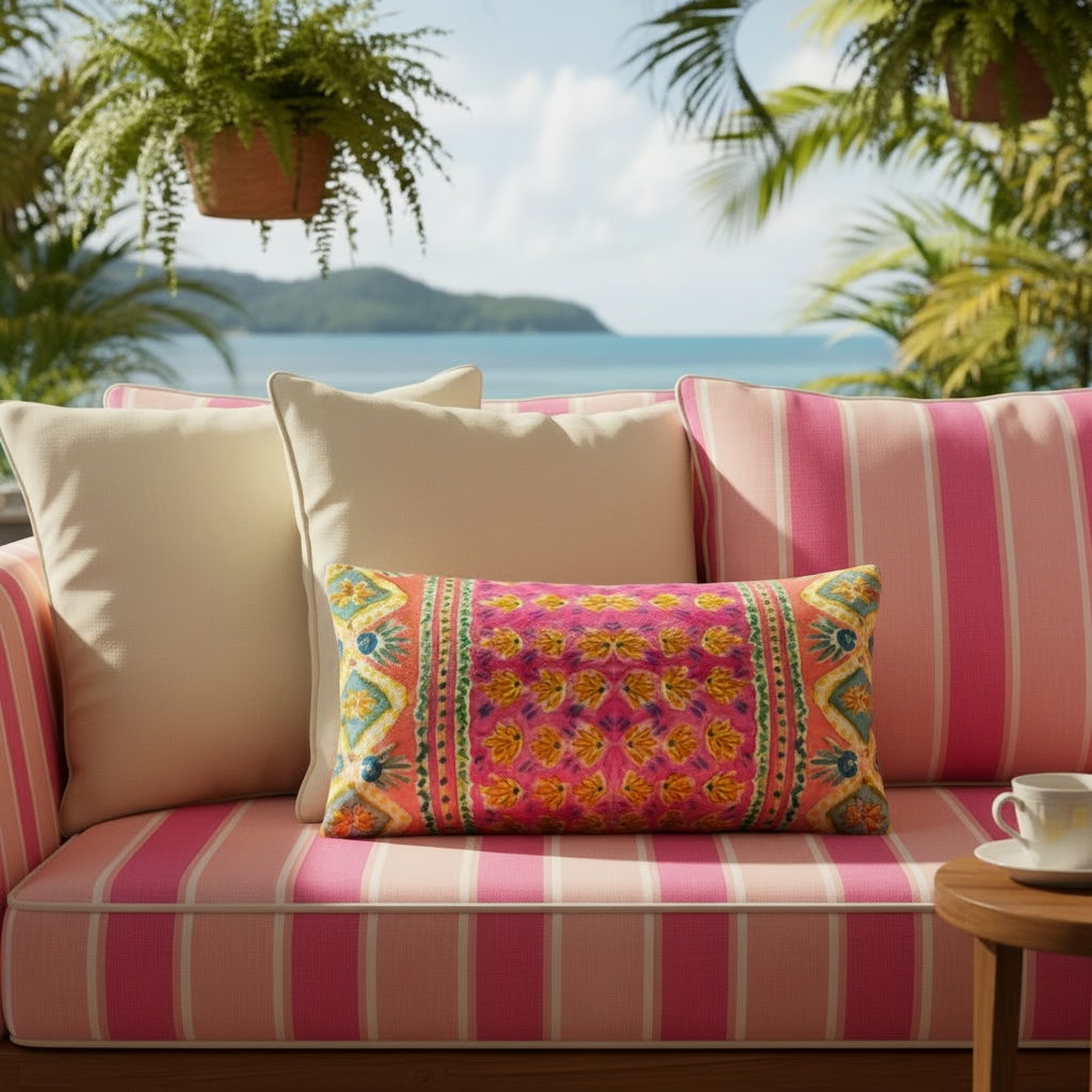 Coral Caravan 24 x 12 Pillow Cover