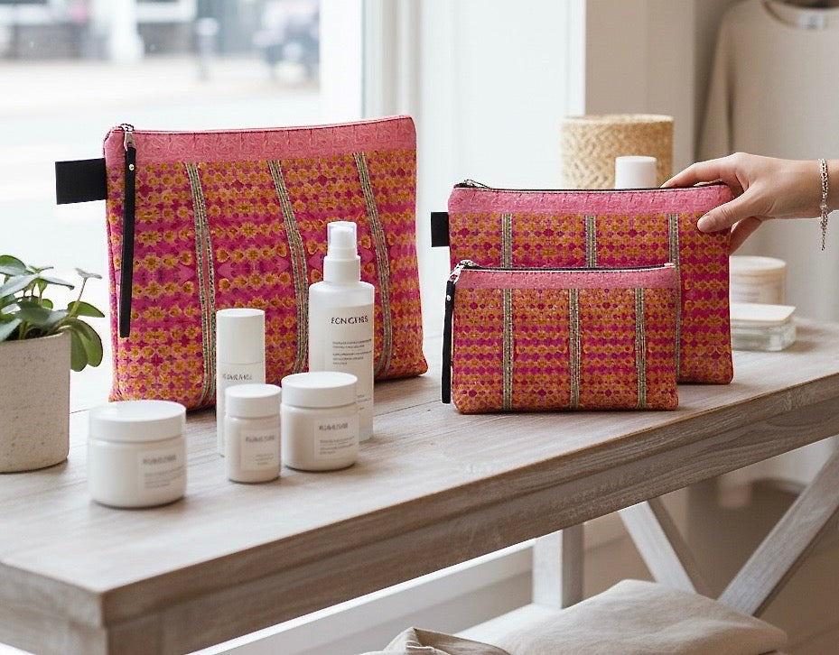 Pink Botanique Zipper Carry-all Bag
