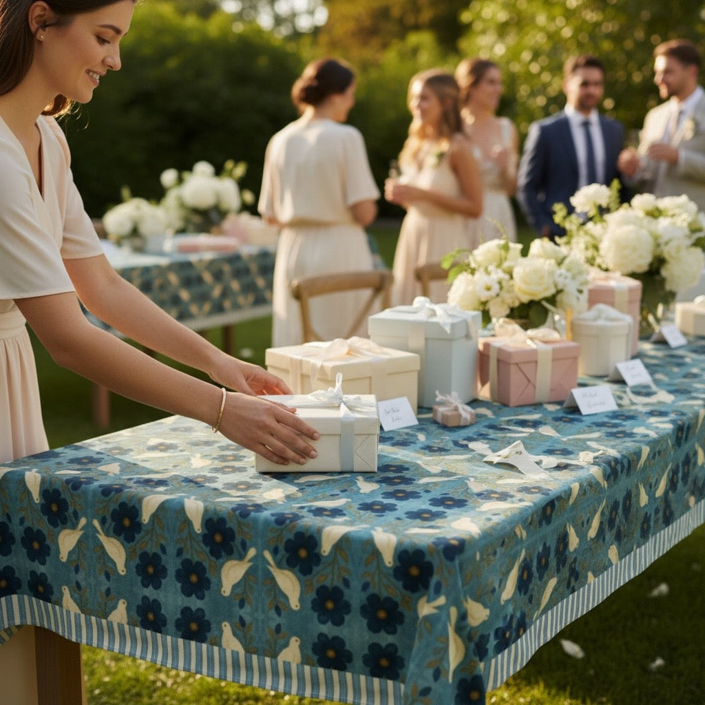 Doves of Peace 60 x 60 WEDDING Tablecloth