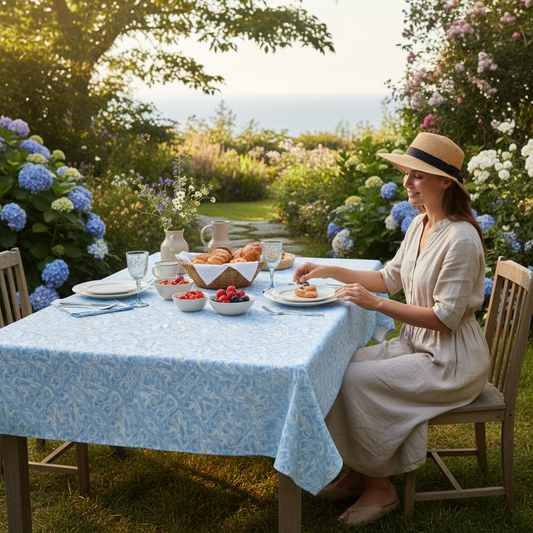 Blue Sky Swirl 60  x 90 Tablecloth