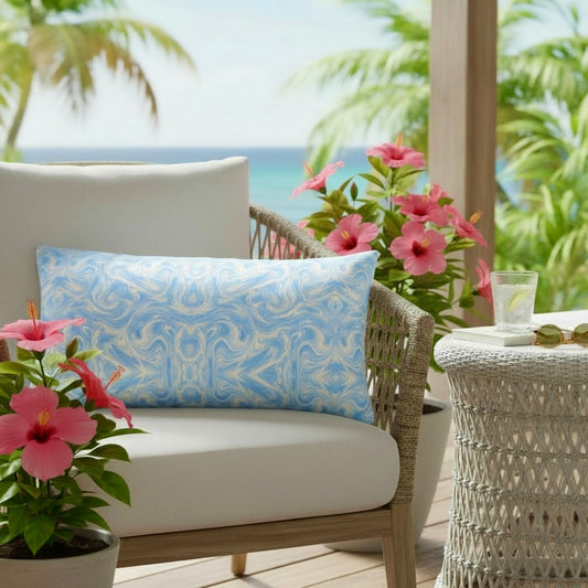 Blue Sky Swirl 24 x 12 Pillow Cover