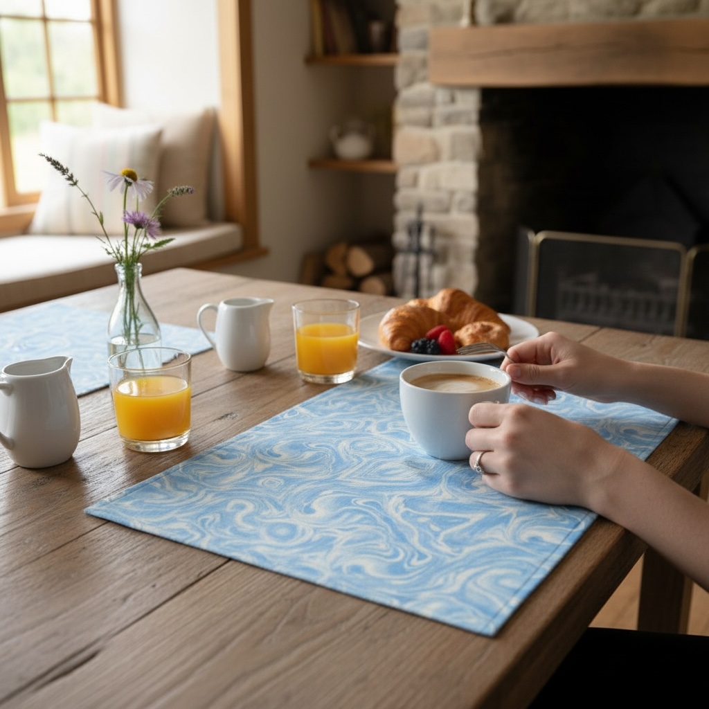 Blue Sky Swirl Placemats