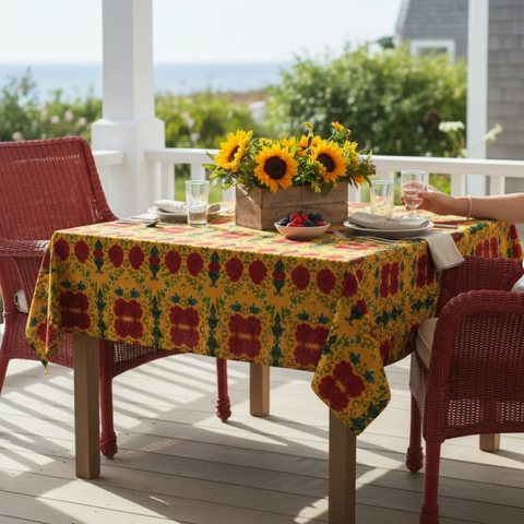 Marquesa Floral Golden 60 x 60 Tablecloth