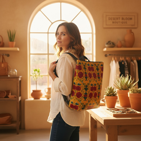 Marquesa Floral Golden Backpack