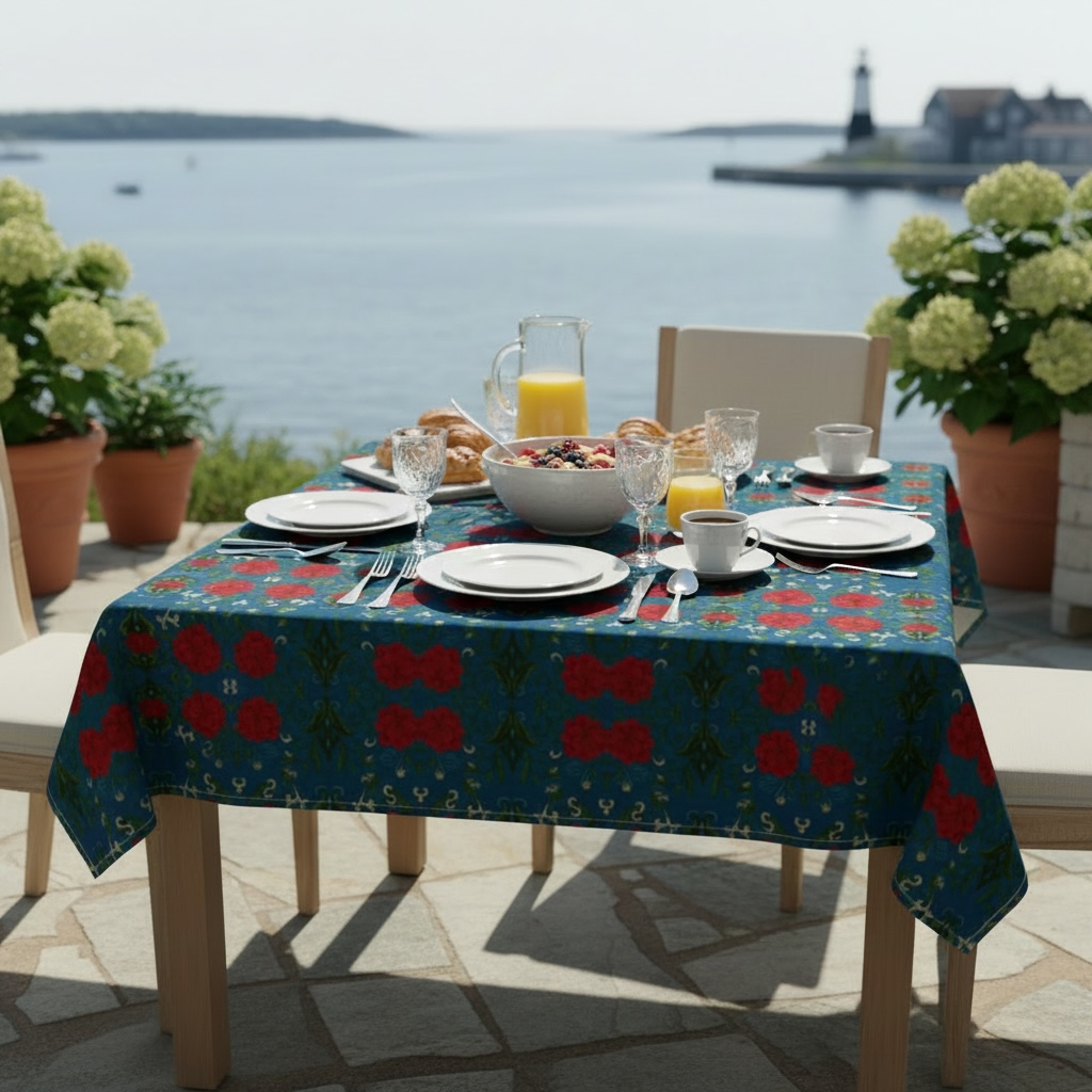 Marquesa Floral Sapphire 60 x 60 Tablecloth