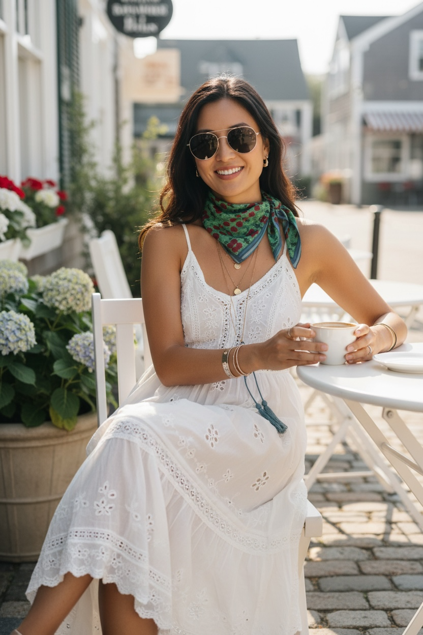 Marquesa Floral Mint Silk Square Scarf