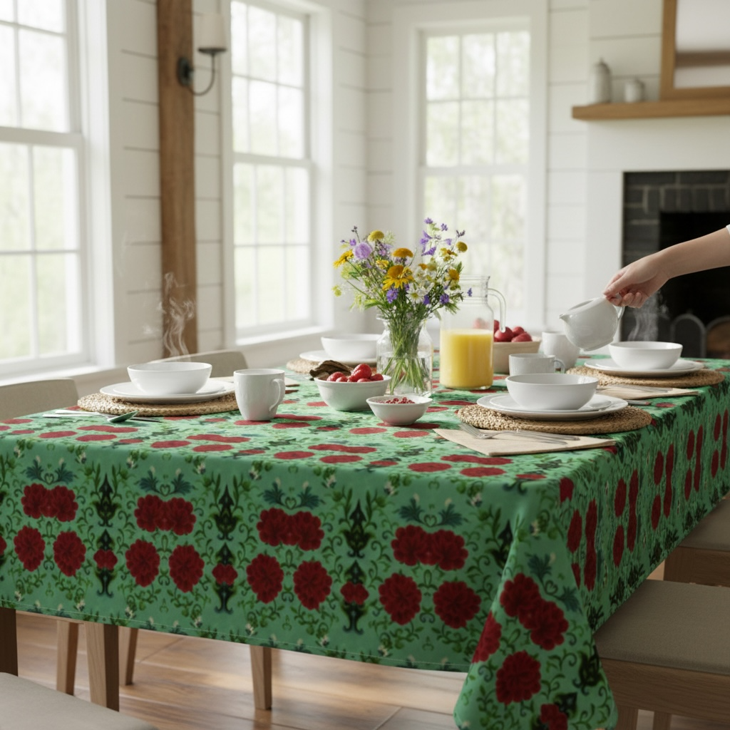 Marquesa Floral Mint 60 x 90 Tablecloth
